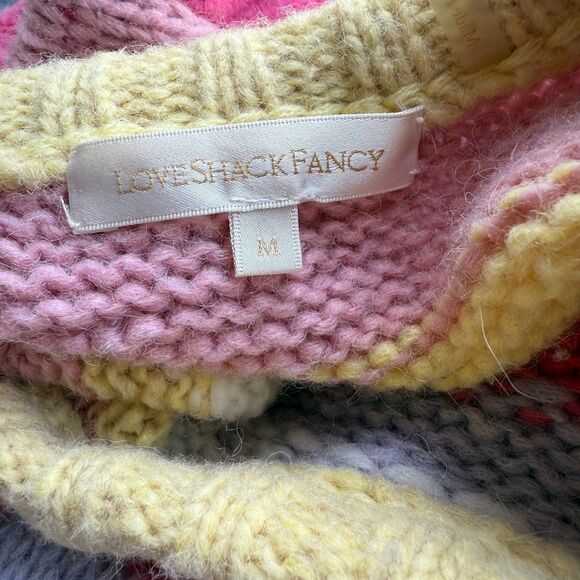 LoveShackFancy Shirelle Wool Sweater Size Medium - Picture 9 of 11